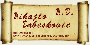 Mihajlo Dabesković vizit kartica